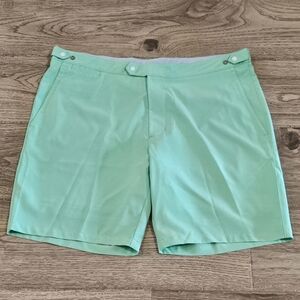 B Draddy Lined Adjustable Snap Button Golf Shorts - Kelly Green - Size Large 8"